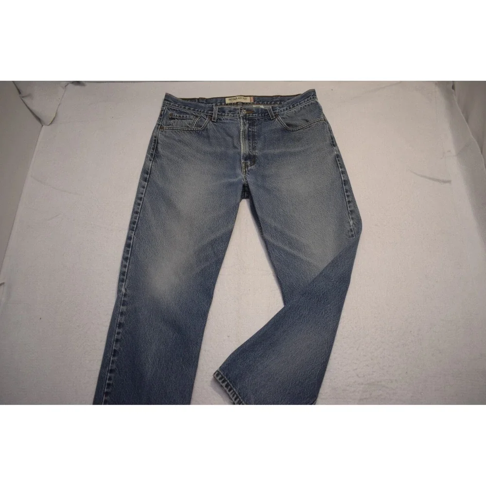 Levi's 505 Regular Fit Straight Leg Denim Blue Jeans Mens‎ Size 38 x 30